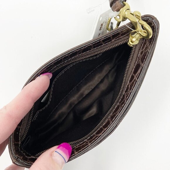 COACH | Madison Embossed Crocodile Leather Medium Wristlet NWT - Picture 7 of 13